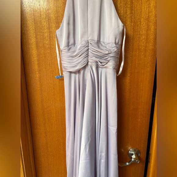 Light Purple Halterneck Formal Dress with Jewelled Neckline - Picture 8 of 12